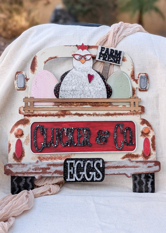 "Clucker & Co" Chicken & Eggs Workshop Project for Interchangeable Farm Truck Add On - On Truck Reference