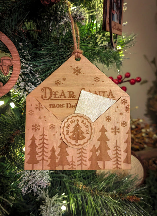 Santa Wish List Ornament - Letter to Santa