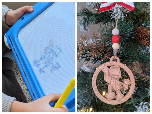 Child's Artwork Ornament - Christmas