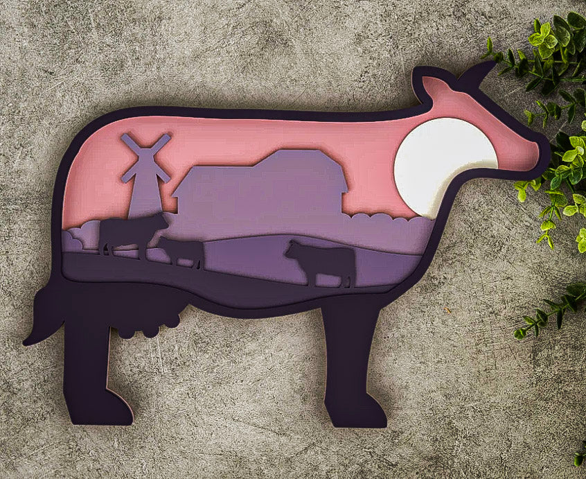 3D Layered Cow Workshop Project