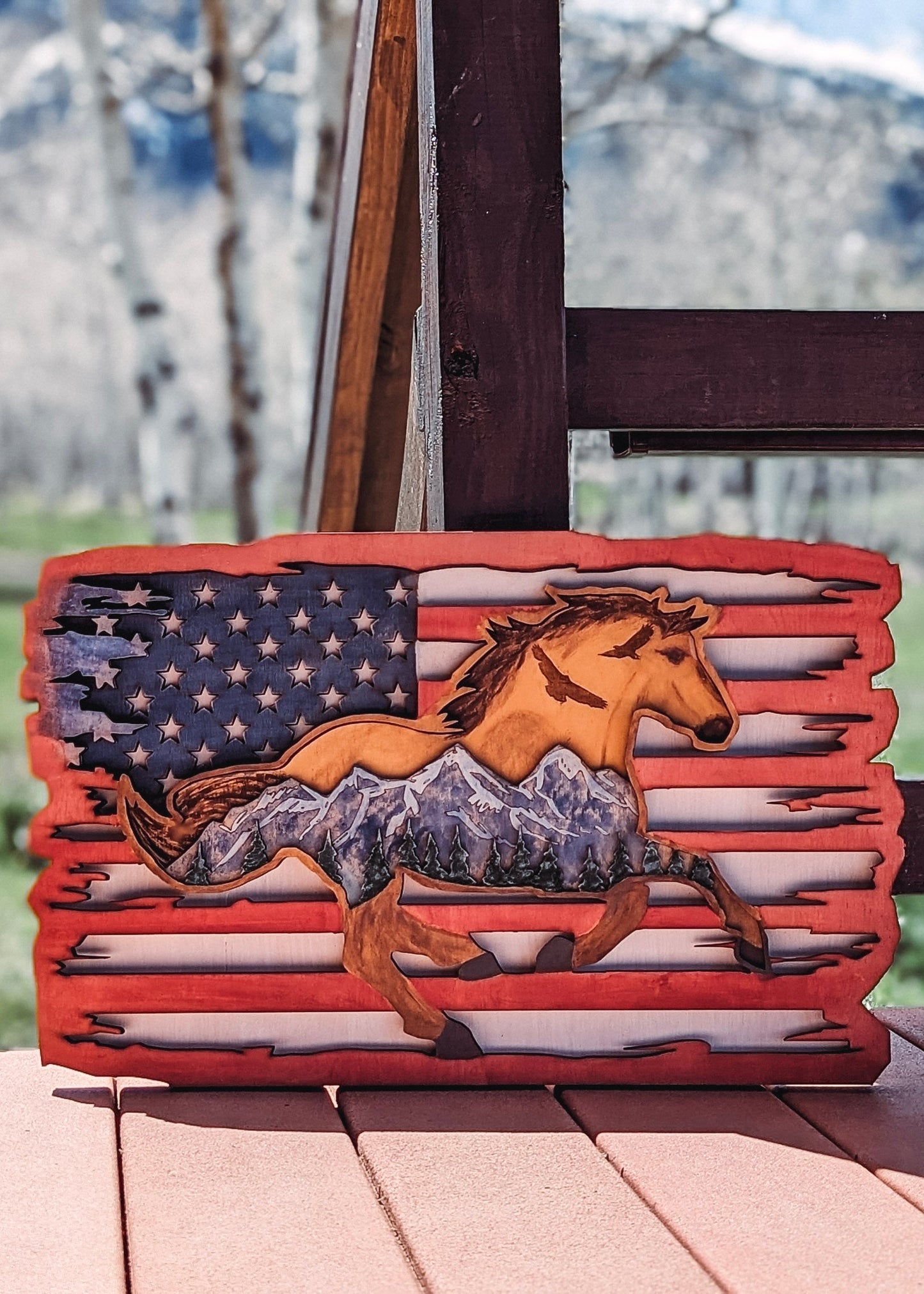 American Flag Horse Scene Workshop Project