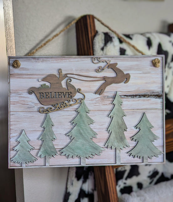 "Believe" Christmas Wall Decor