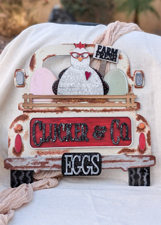 "Clucker & Co" Chicken & Eggs Workshop Project for Interchangeable Farm Truck Add On - On Truck Reference