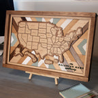 Cornerstone Quilt - Founder Edition USA Shipping Tracker Map - Customized