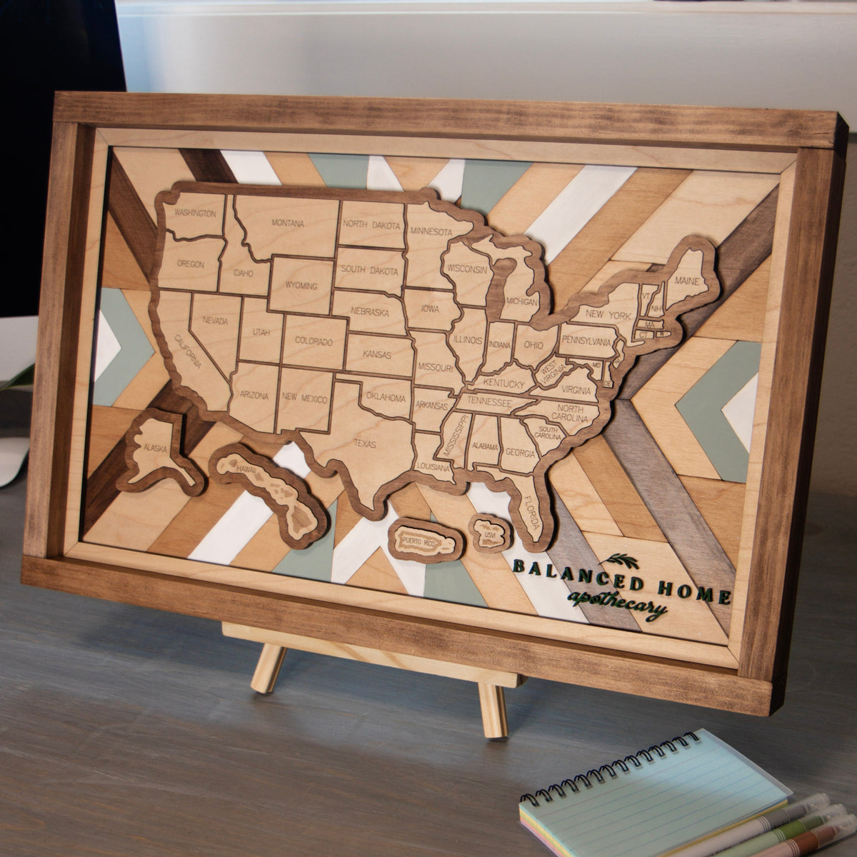 Cornerstone Quilt - Founder Edition USA Shipping Tracker Map - Customized