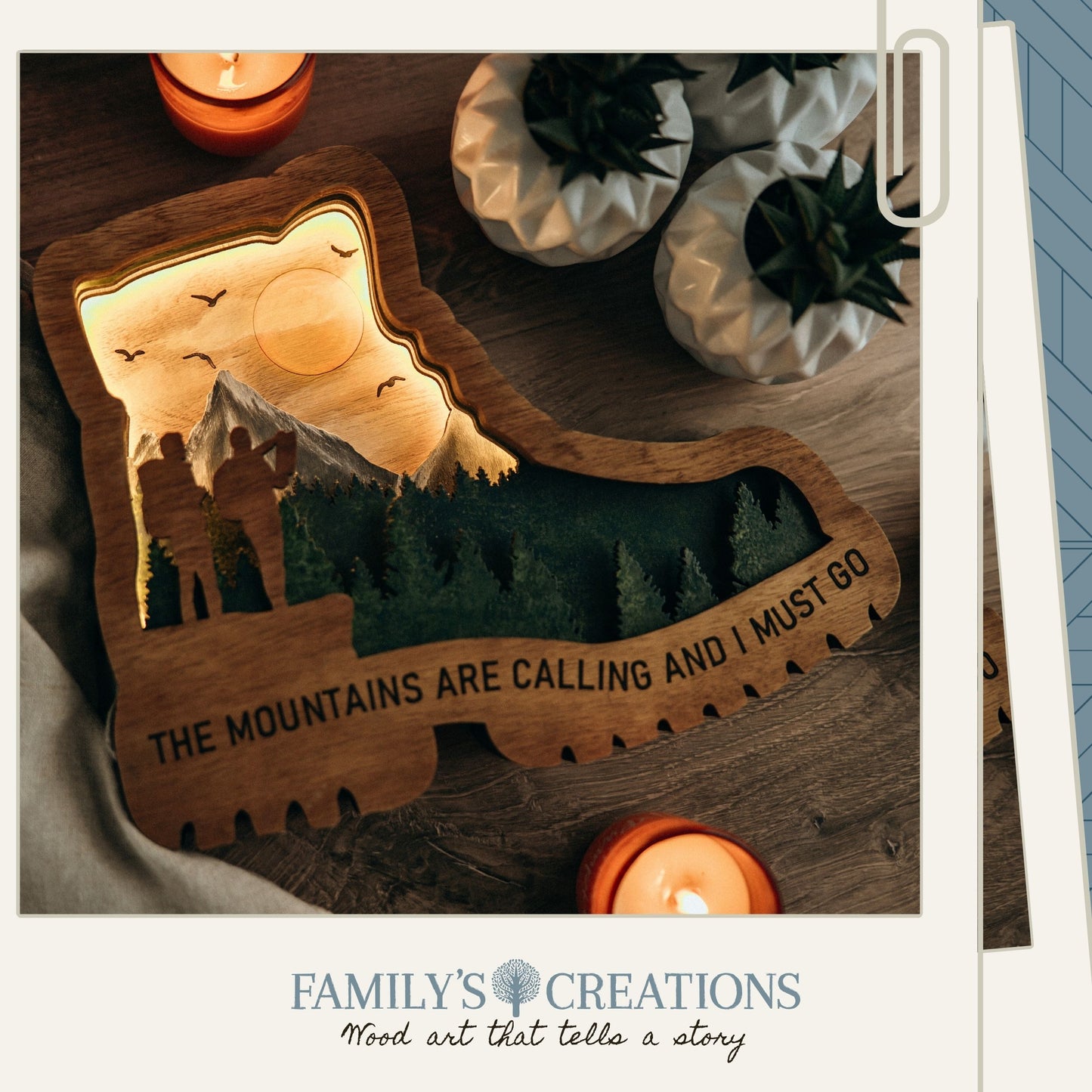 Trail Worn & Glowing – Layered Lighted Hiking Boot