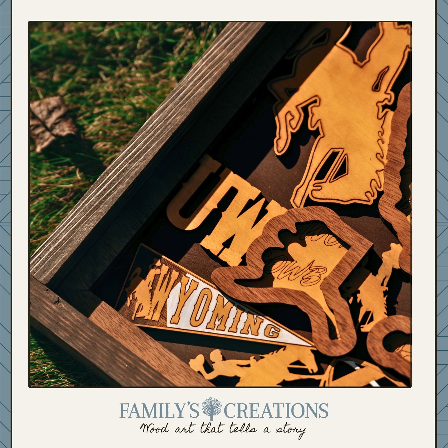 Storyline Series: Cowboy Legacy Wooden Travel Map – Handcrafted USA Wall Art (13"×20" to 22"×36")