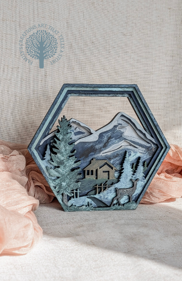 Hexagon Mountain Cabin Scene Workshop Project