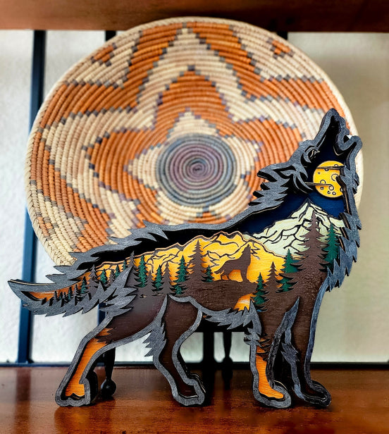 3D Multi-Layered Howling Wolf