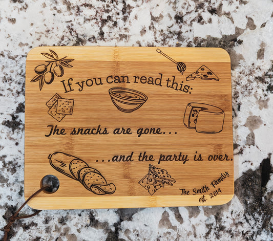 Personalized Charcuterie / Snack Cutting Board