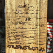 Hand Written Recipe Cutting Board