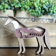 3D Layered Horse with Barn Workshop Project