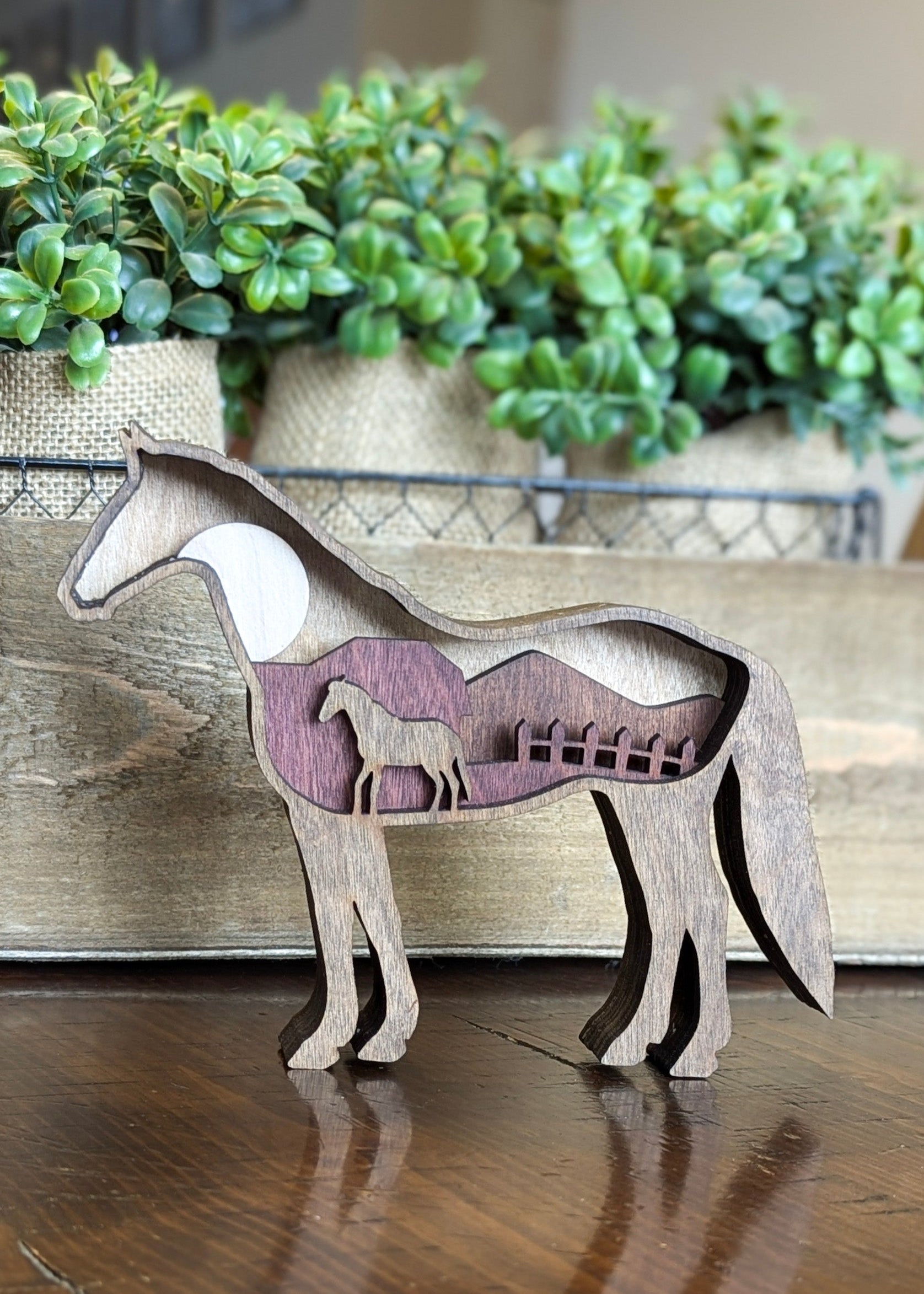 3D Layered Horse with Barn Workshop Project