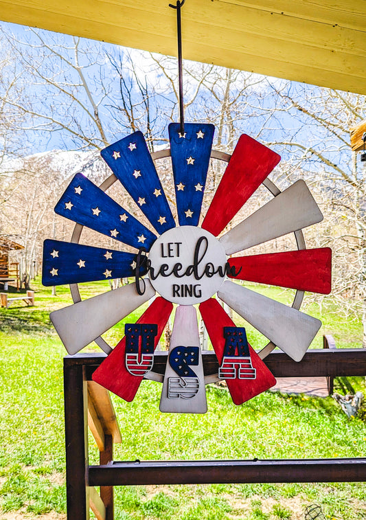 Let Freedom Ring USA Windmill
