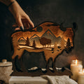 Lighted bison featured for rustic living and sanctuary homes