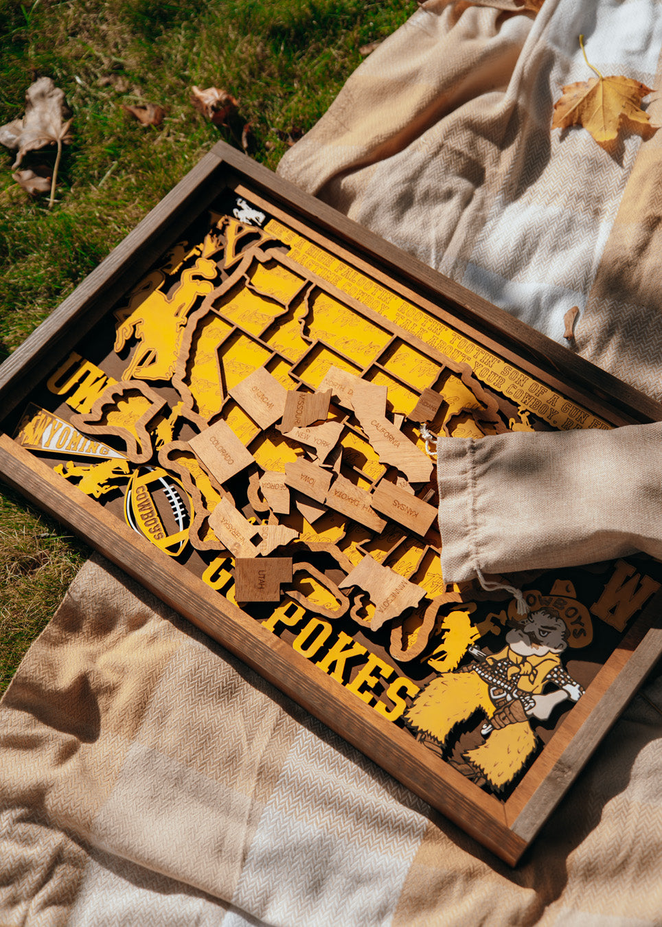 Cowboy Legacy - Wooden Travel Map