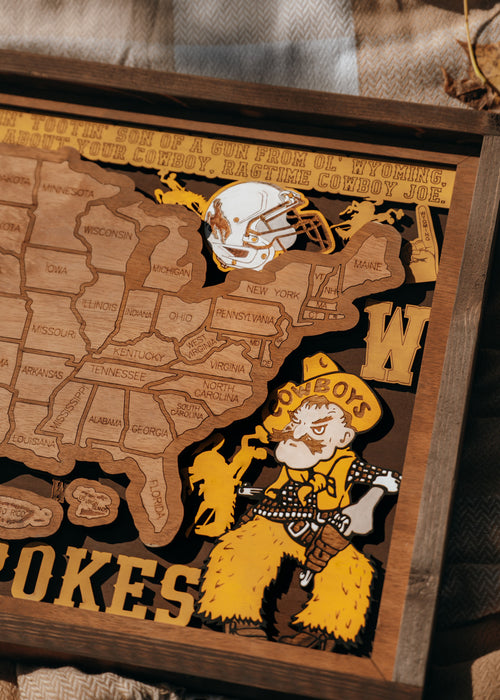 Cowboy Legacy - Wooden Travel Map