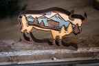 Strength in Stillness - Layered Bison Artwork