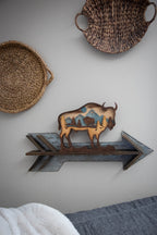 Strength in Stillness - Layered Bison Artwork