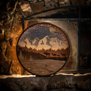Moonlit Passage - The Migration | Illuminated Mixed-Media Wall Sculpture