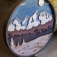 Moonlit Passage - The Migration | Illuminated Mixed-Media Wall Sculpture