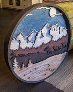 Moonlit Passage - The Migration | Illuminated Mixed-Media Wall Sculpture