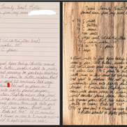 Hand Written Recipe Cutting Board