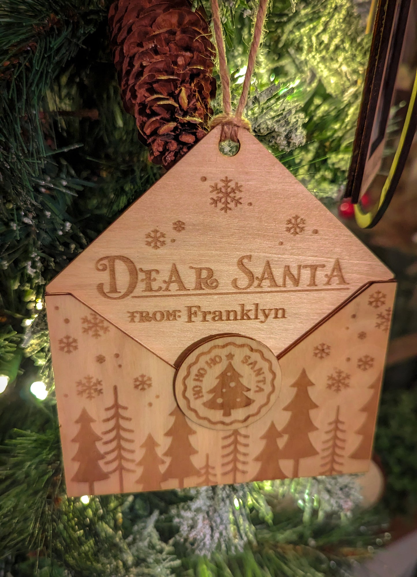 Santa Wish List Ornament - Letter to Santa