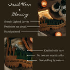 Trail Worn & Glowing – Illuminated Layered Hiking Boot Artwork