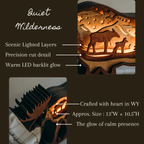 Quiet Wilderness – Illuminated Layered Moose Artwork