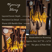 Wyoming Glory – Lighted “W” Mountain Scene