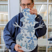 Snowflaked Snowman Project Completed Size Reference