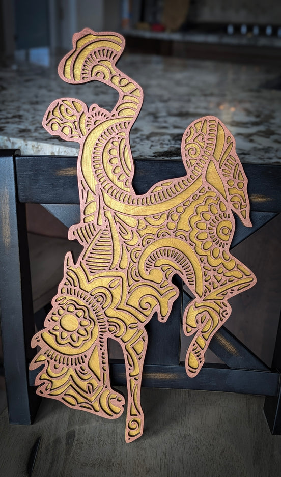 Wyoming Cowboys Steamboat Mandala